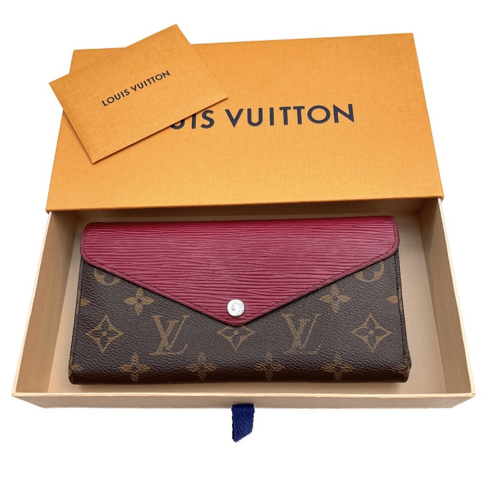 Auc LV Portefeuille Marie Lou Monogram Epi Leather Long Trifold Wallet on Chain - Picture 4 of 13